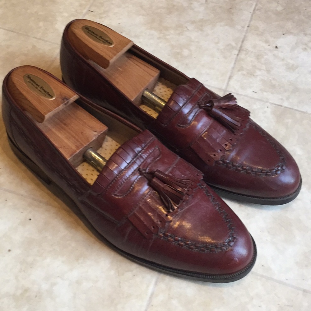 Leather Stacy Adams Sz12 Loafers in burgundy